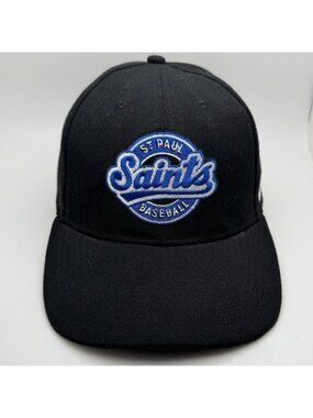 St. Paul Saints Baseball Cap Hat Black Adjustable APC CHS Field Minor League